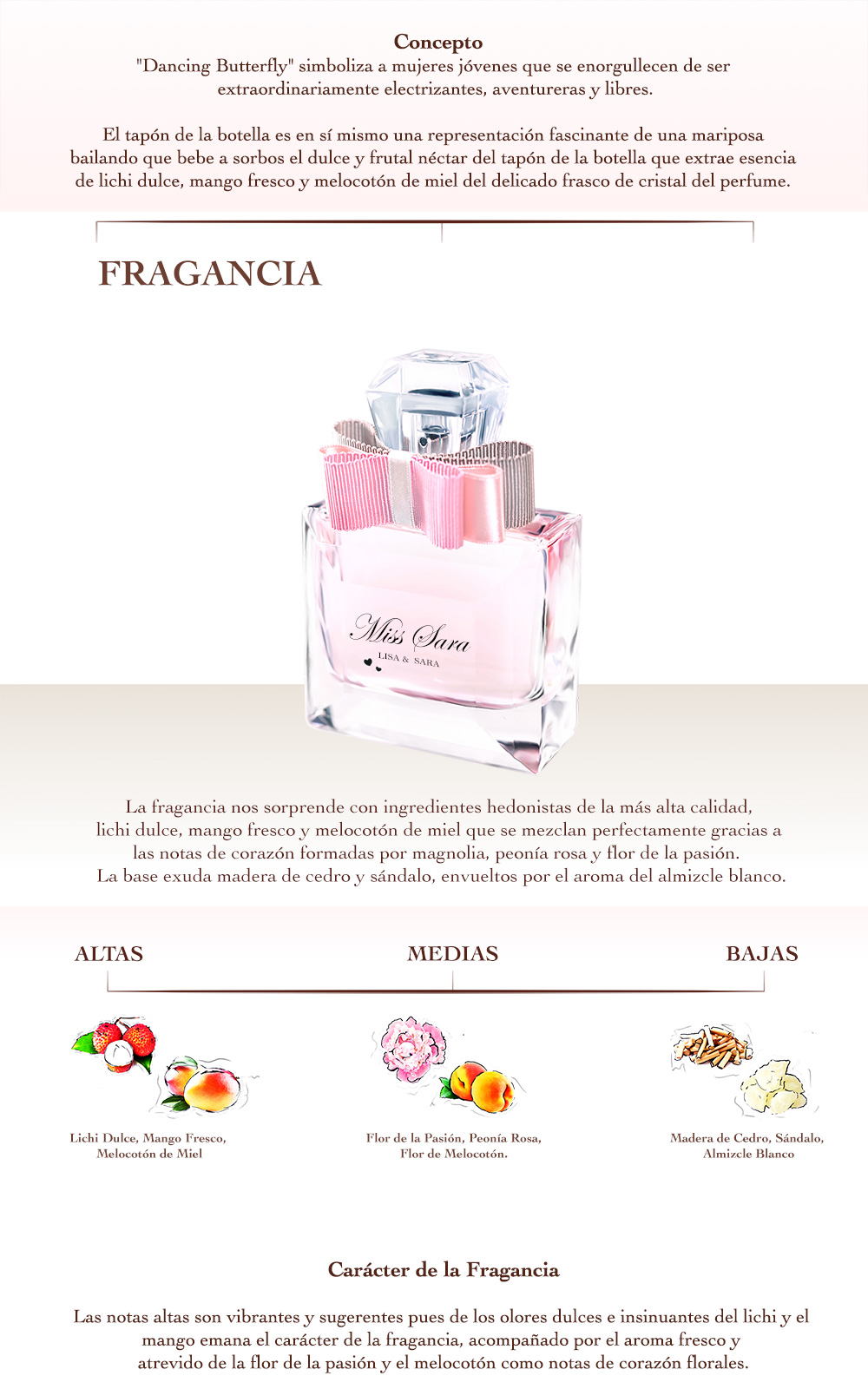 Miss Sara Eau de Toilette Content and fragrance description